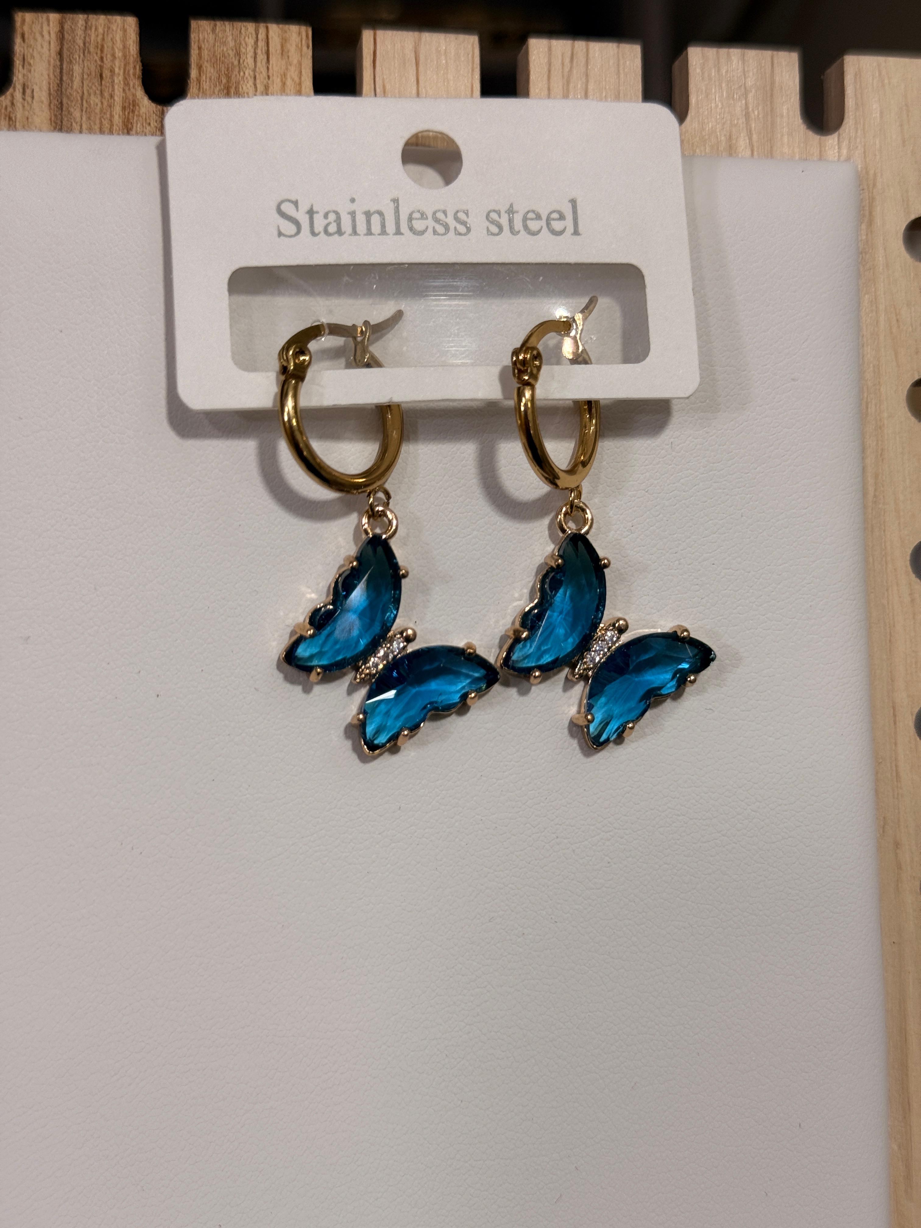 Argollas Dorado - Mariposa