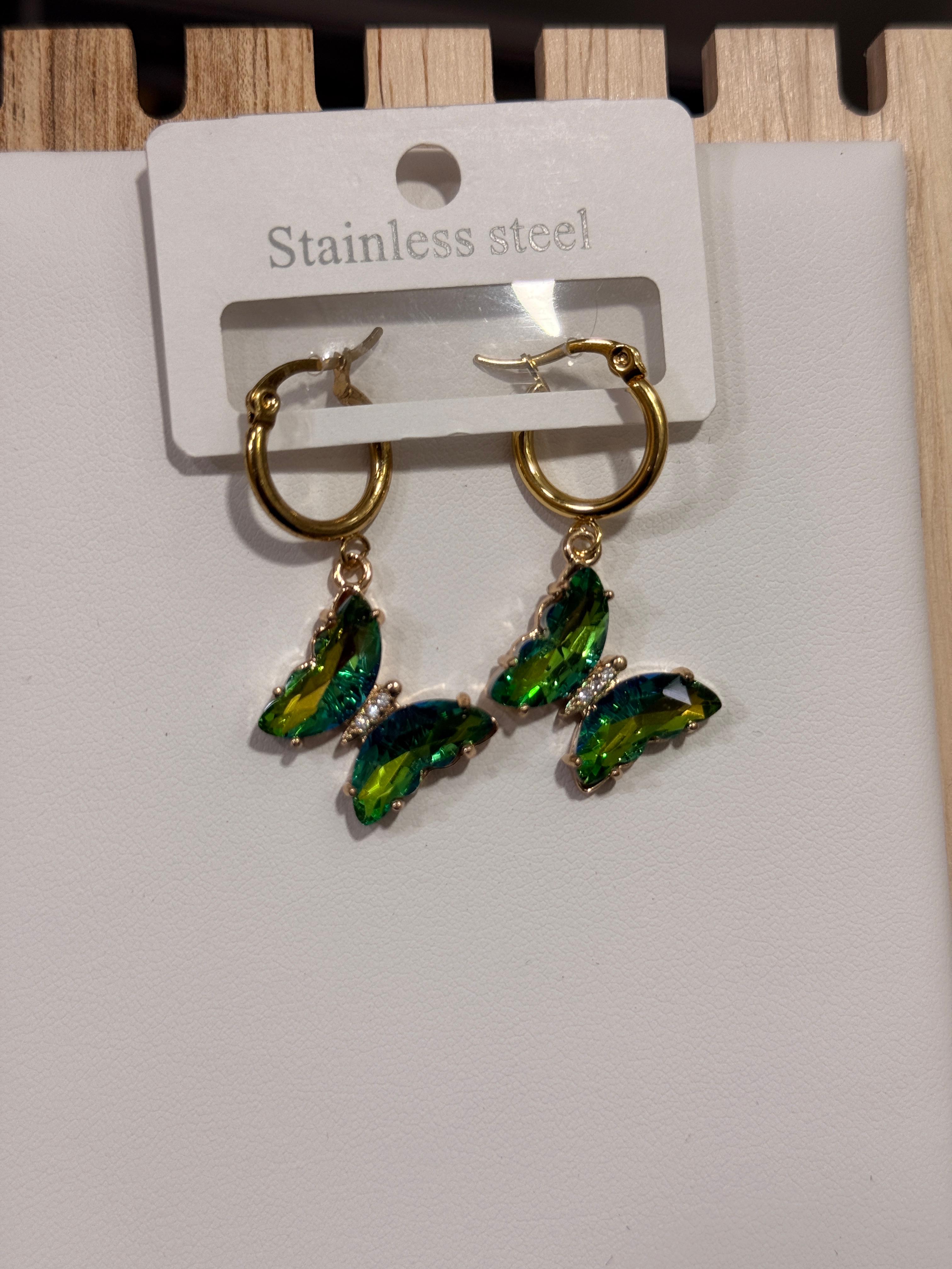 Argollas Dorado - Mariposa