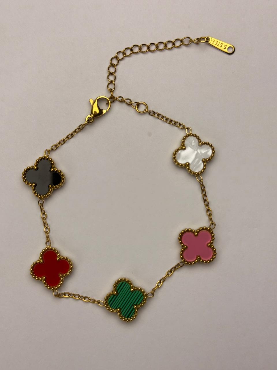 Pulsera dorado - Trebol liso