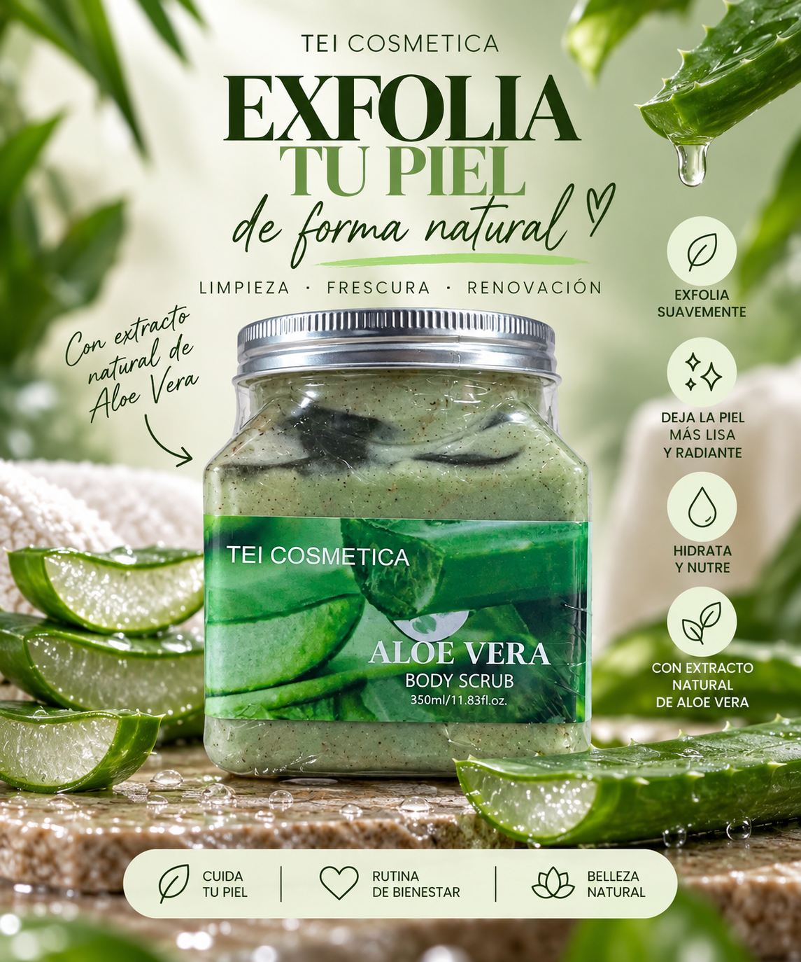 Exfoliante corporal (Body Scrub)-  TEI Cosmética