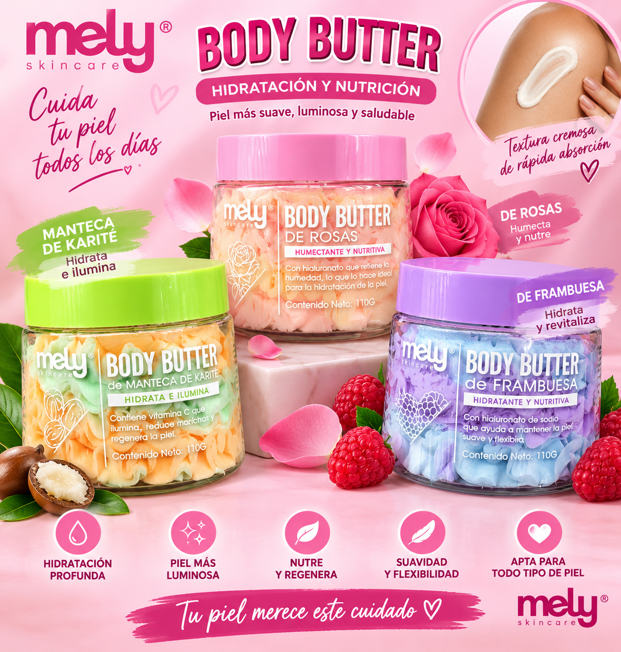 Manteca Corporal Body Butter de Karité - Mely 100 g