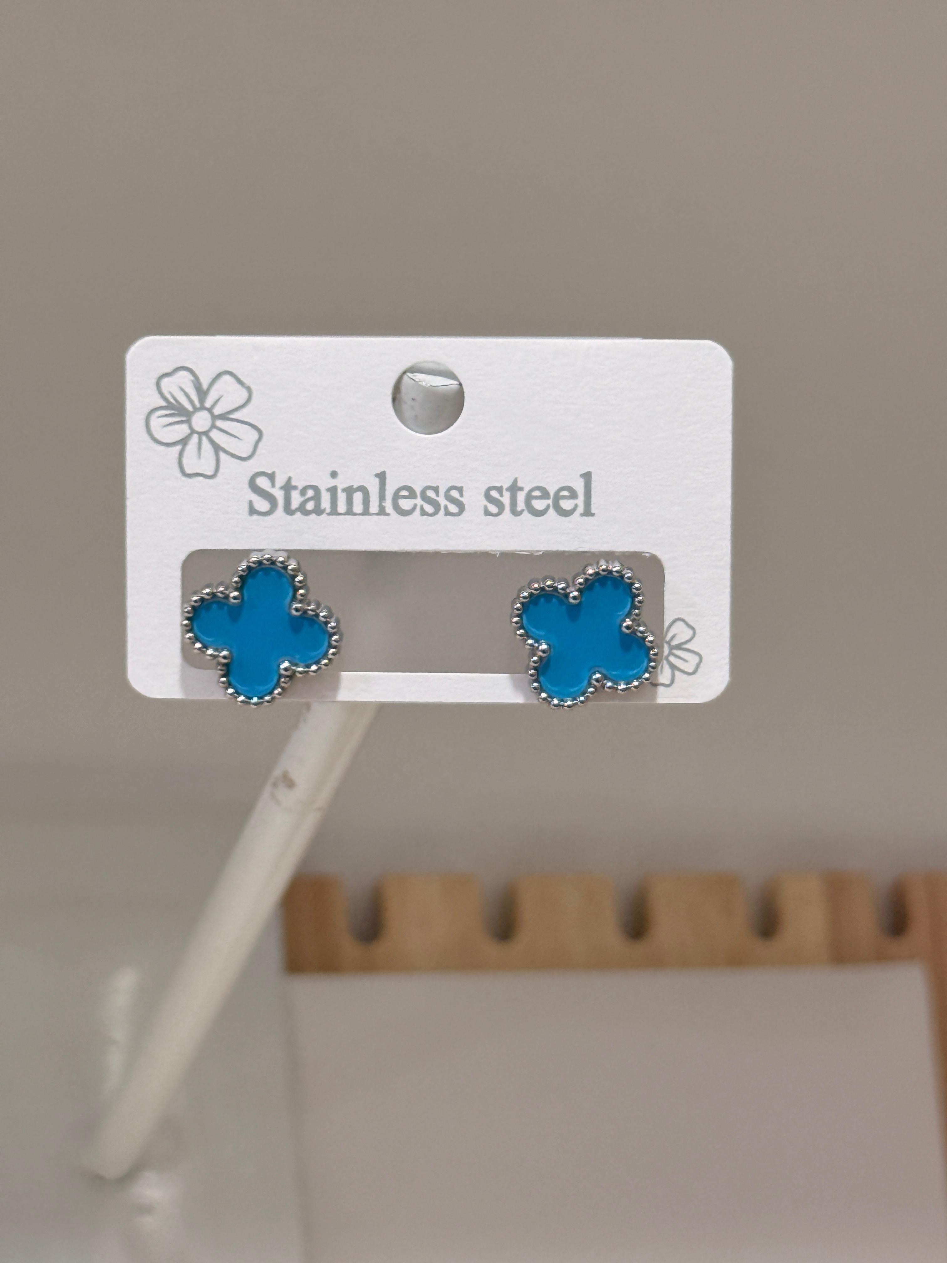 Aretes Plateado - Trébol