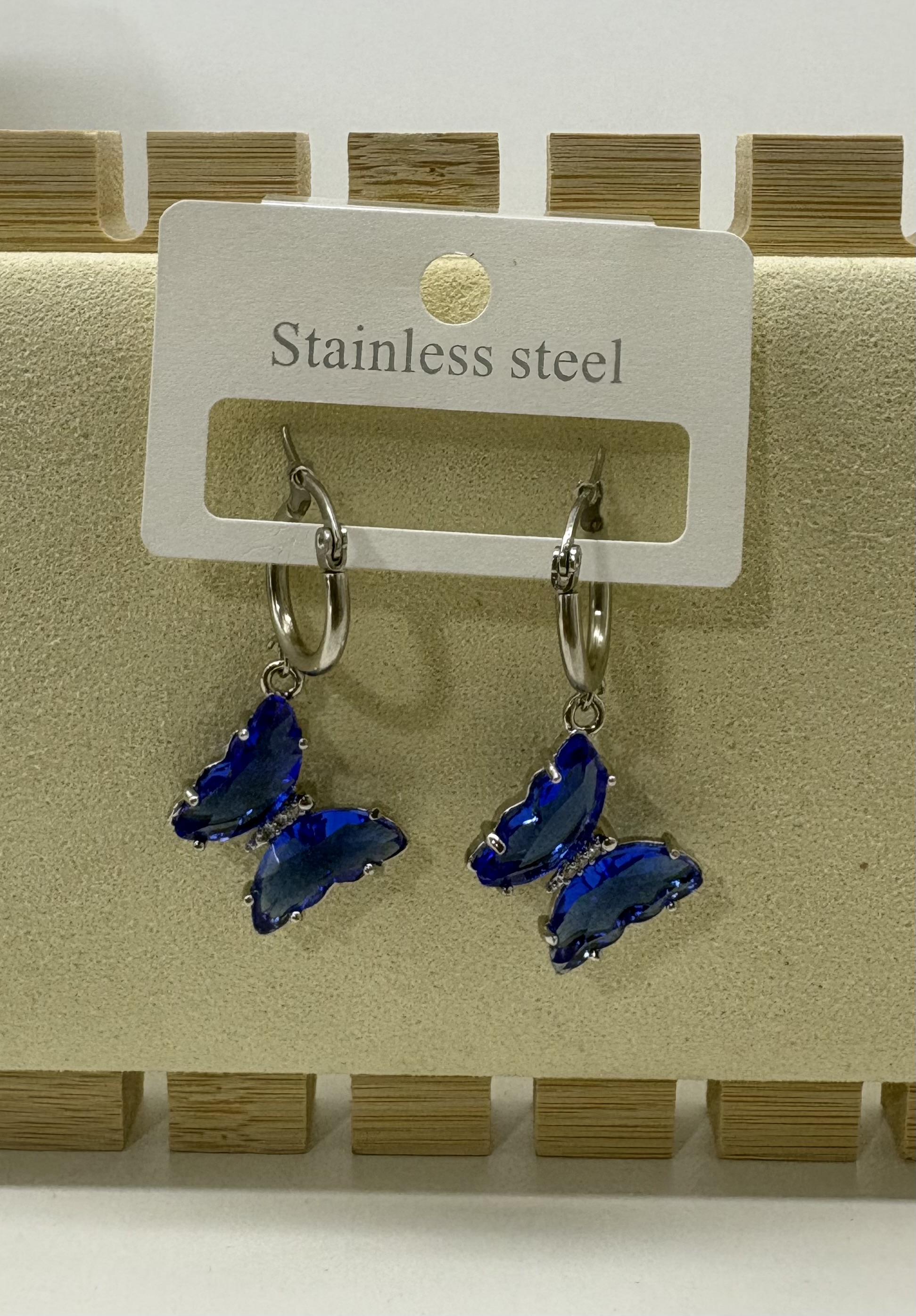 Argollas Plateado - Mariposa