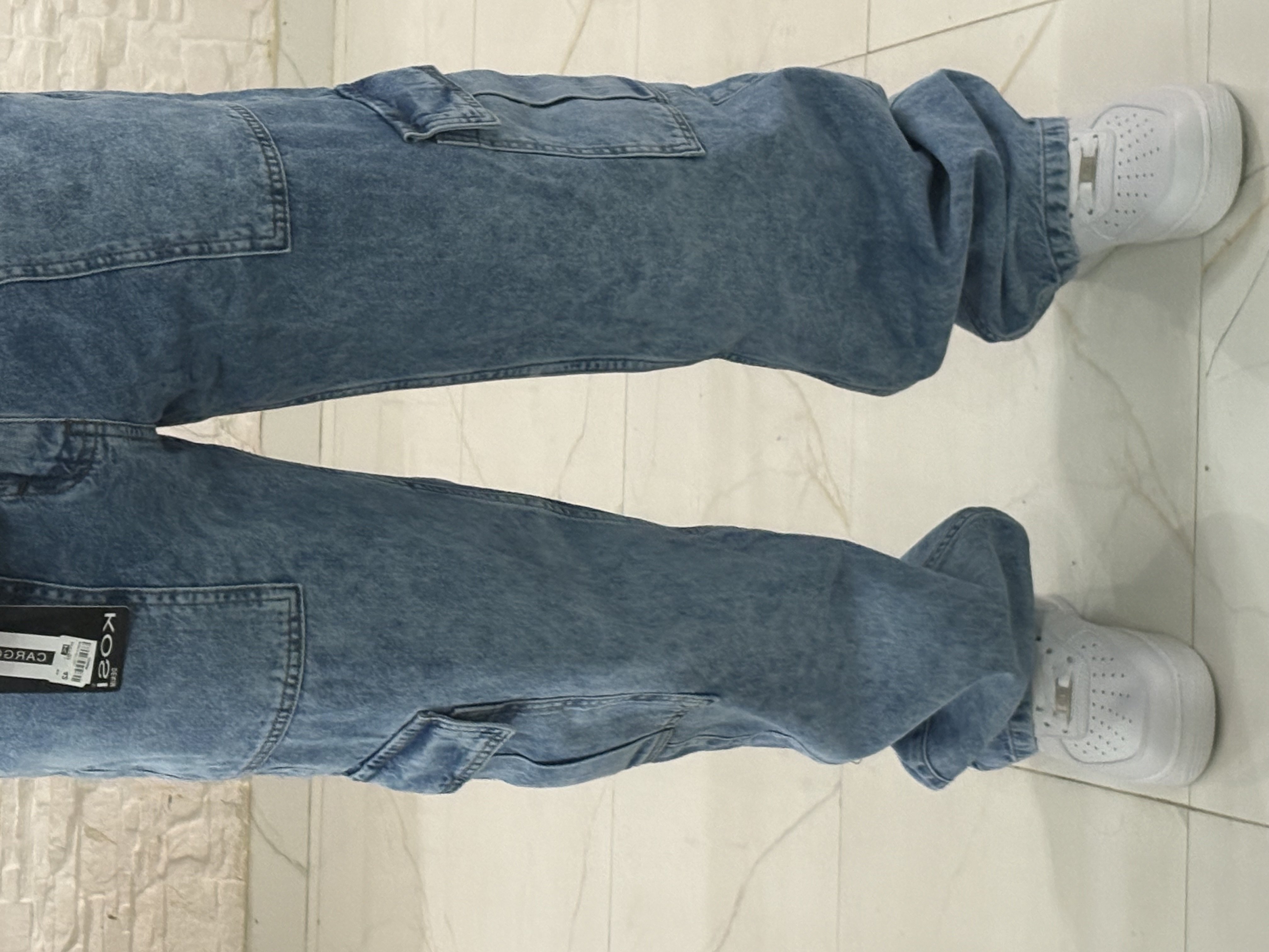 Jeans cargo - celeste
