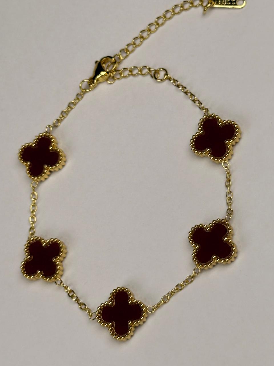 Pulsera dorado - Trebol liso