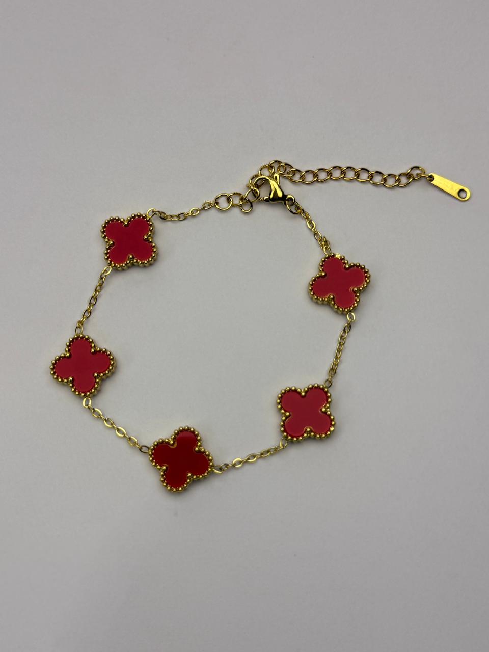 Pulsera dorado - Trebol liso