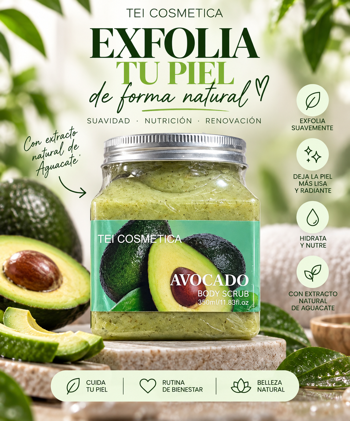 Exfoliante corporal (Body Scrub)-  TEI Cosmética