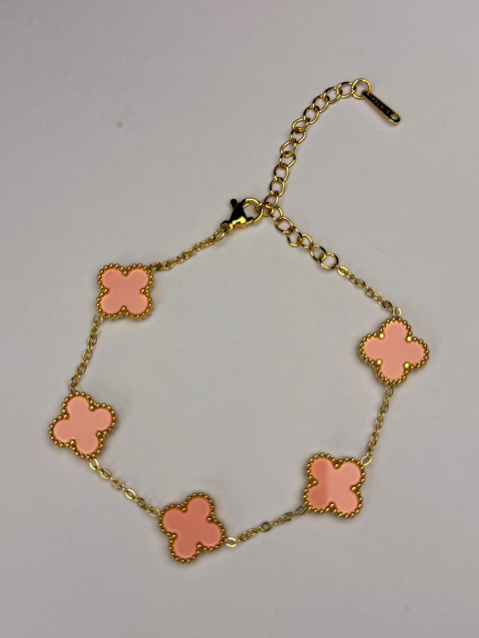 Pulsera dorado - Trebol liso