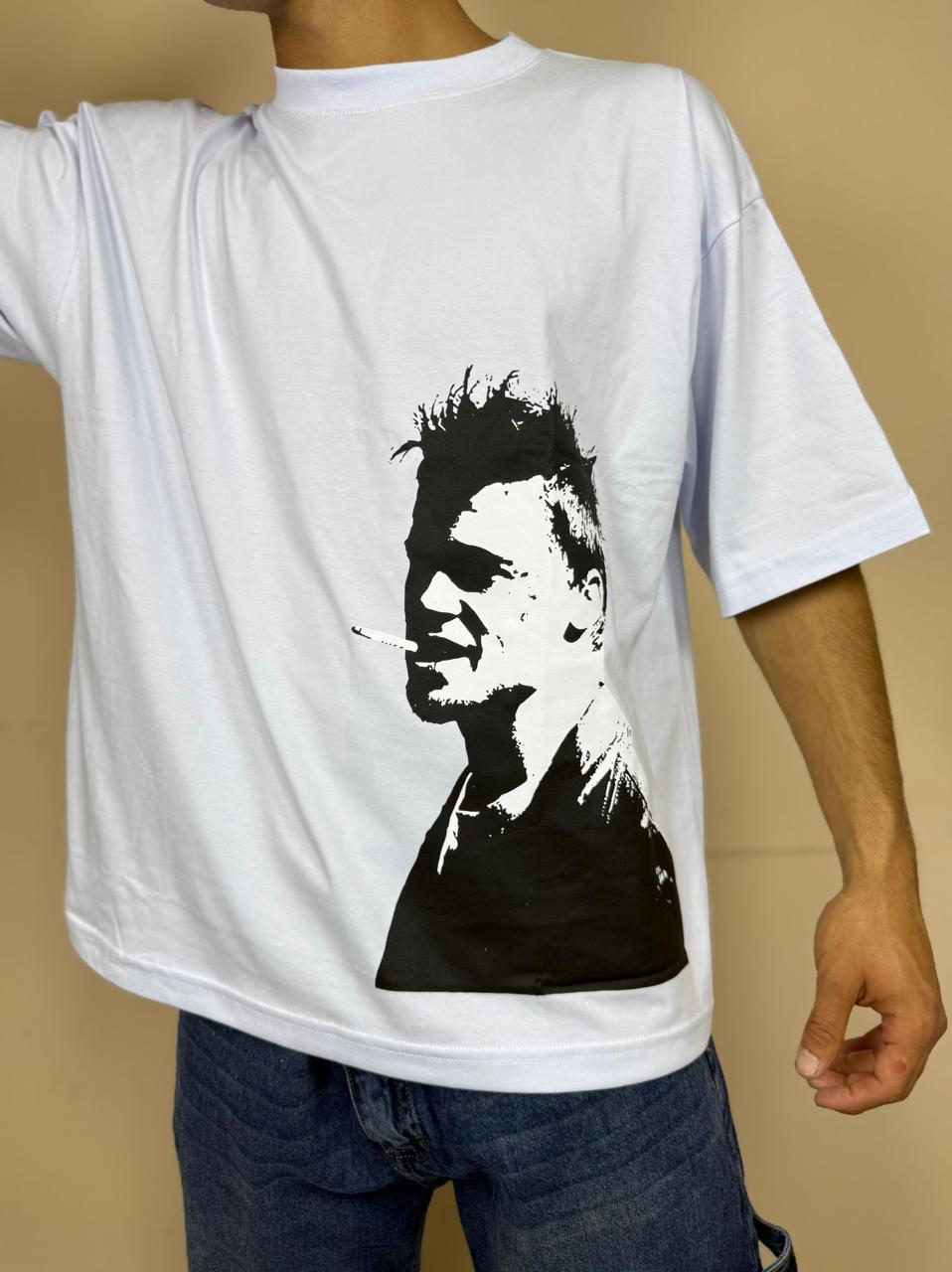 Remera boxy fit - Blanco / Brad Pit