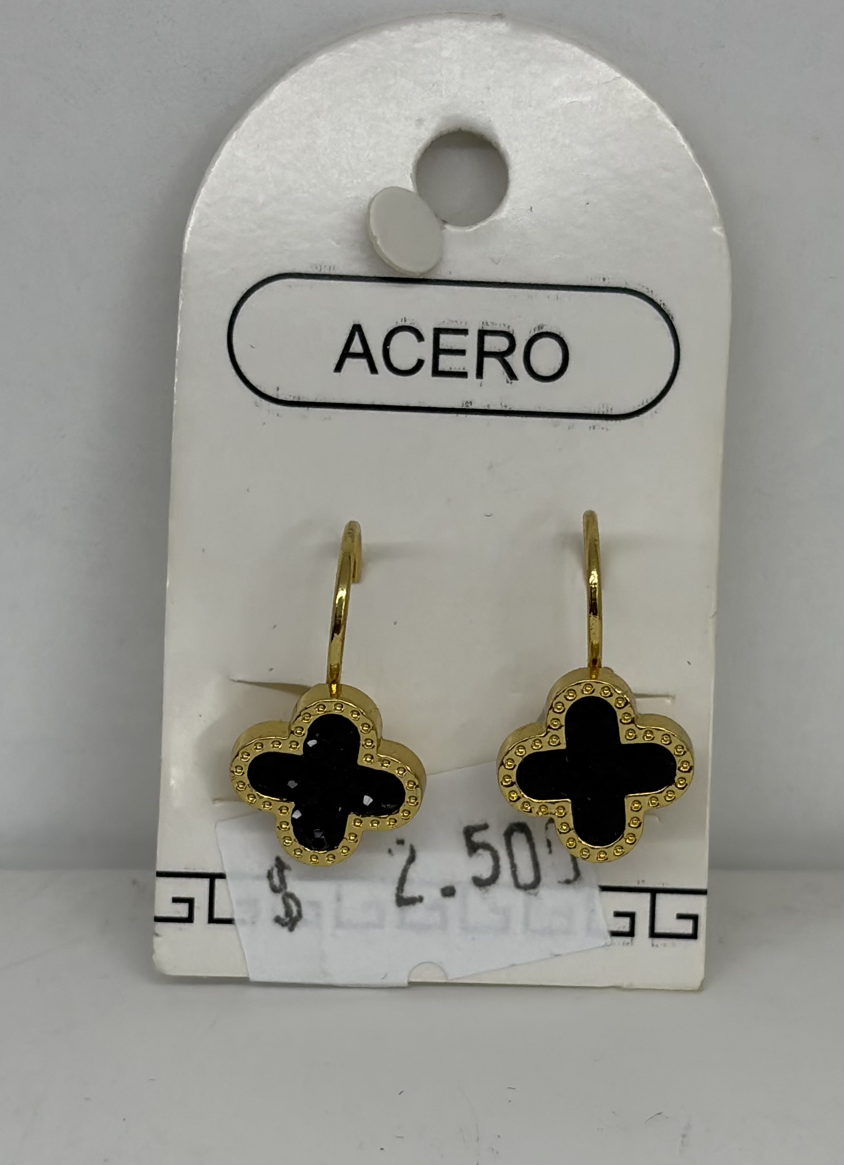 Argollas colgante - Trébol con brillo
