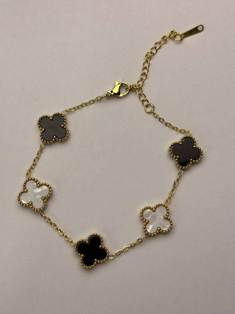 Pulsera dorado - Trebol liso