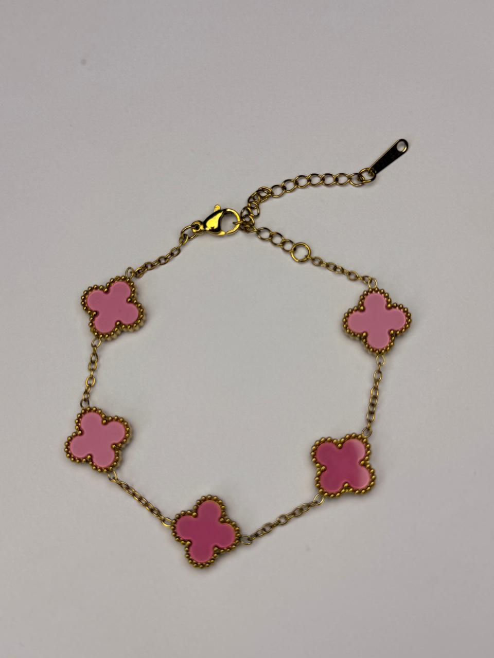 Pulsera dorado - Trebol liso