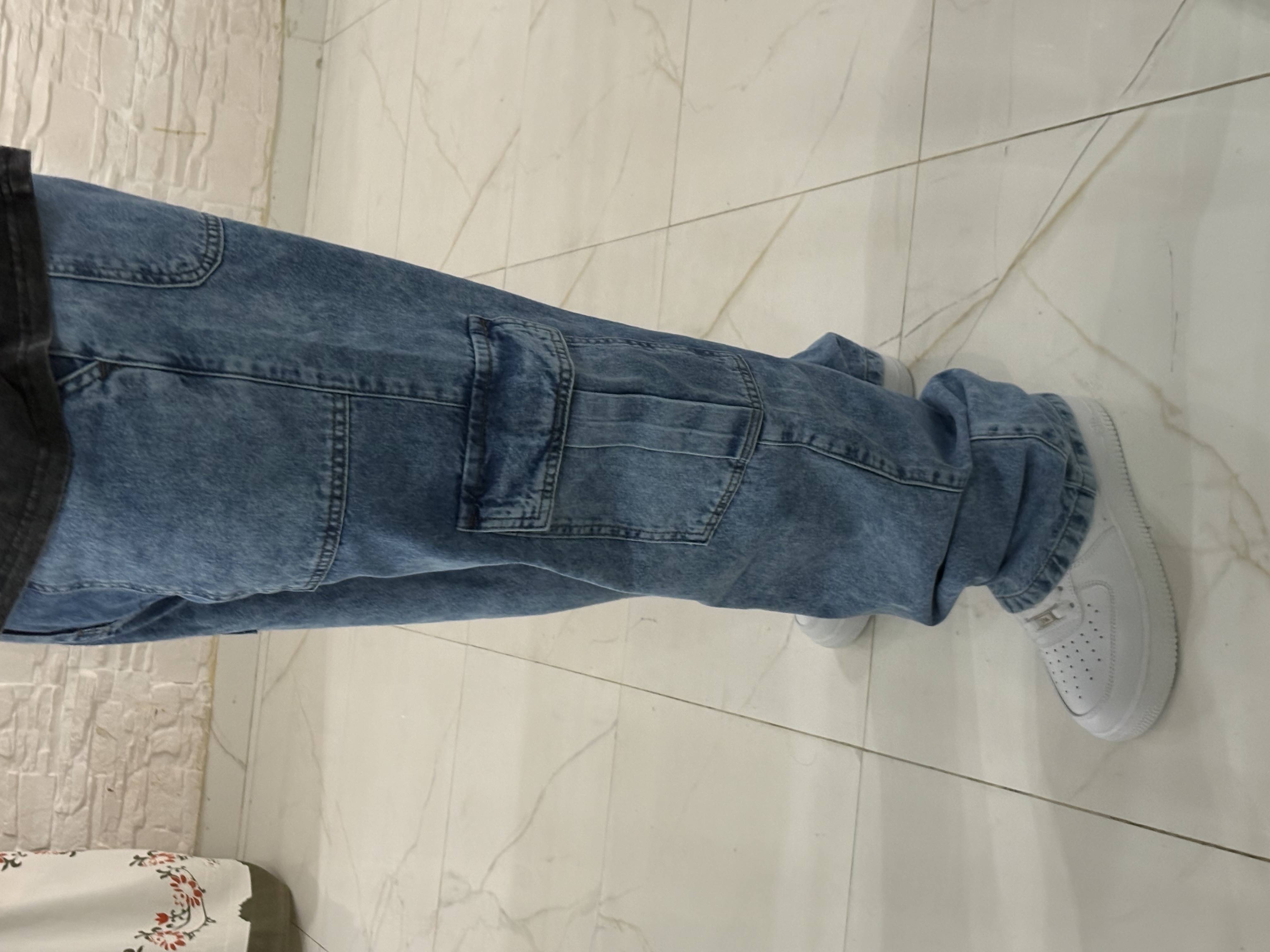 Jeans cargo - celeste