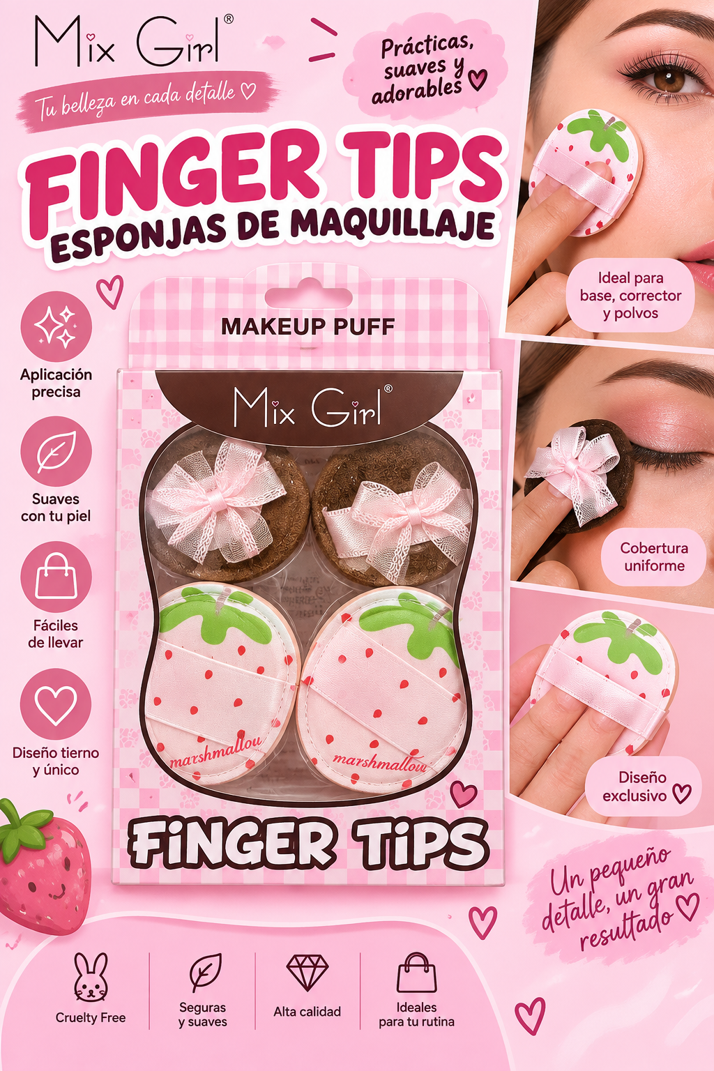 Esponjas de corazones - Beauty máster