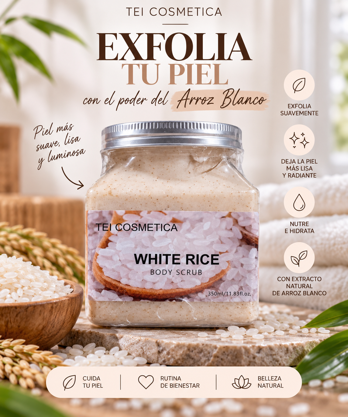 Exfoliante corporal (Body Scrub)-  TEI Cosmética