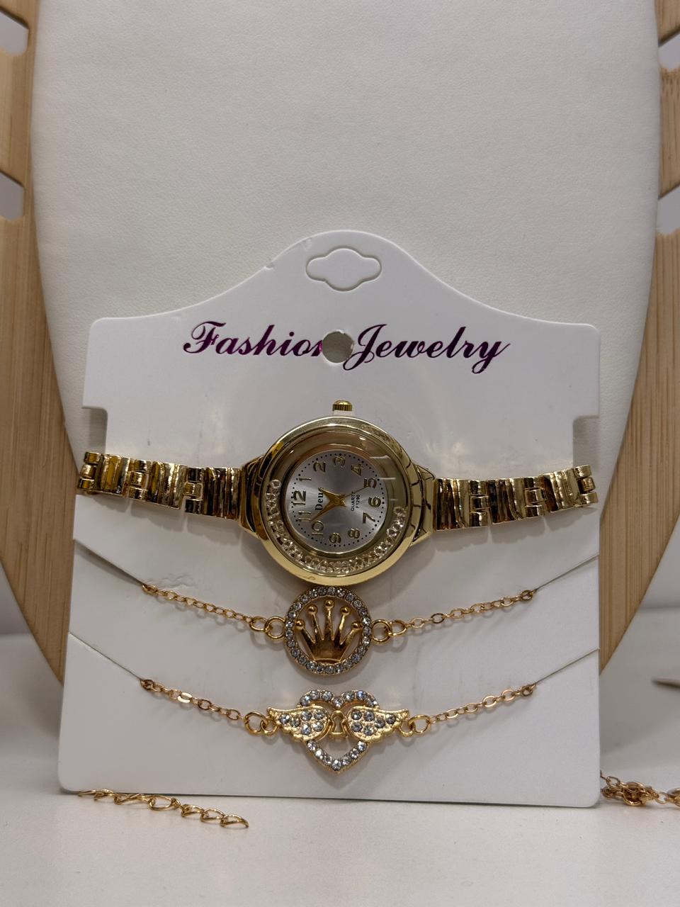 Set de Reloj + Pulseras / Corona